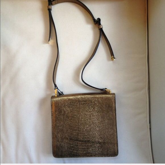 Lanvin Madame Metallic Shoulder Bag w/ Flap NWT - Picture 4 of 5